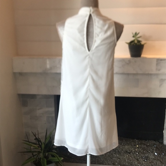 Boohoo High Neck Lace Front Swing Dress 8 NWT - Picture 6 of 16